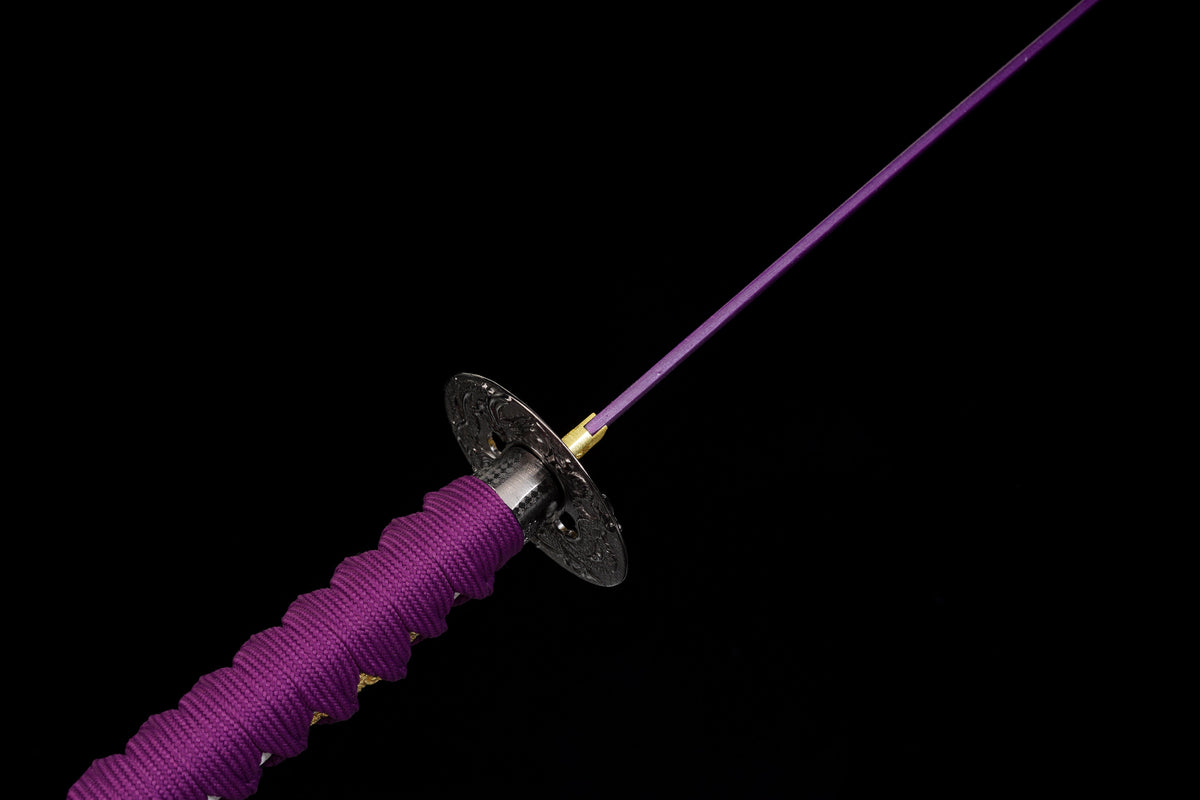 The Last Samurai - Display (Straight) Katana (Purple Blade) Sword - Tophatter Daily Deals
