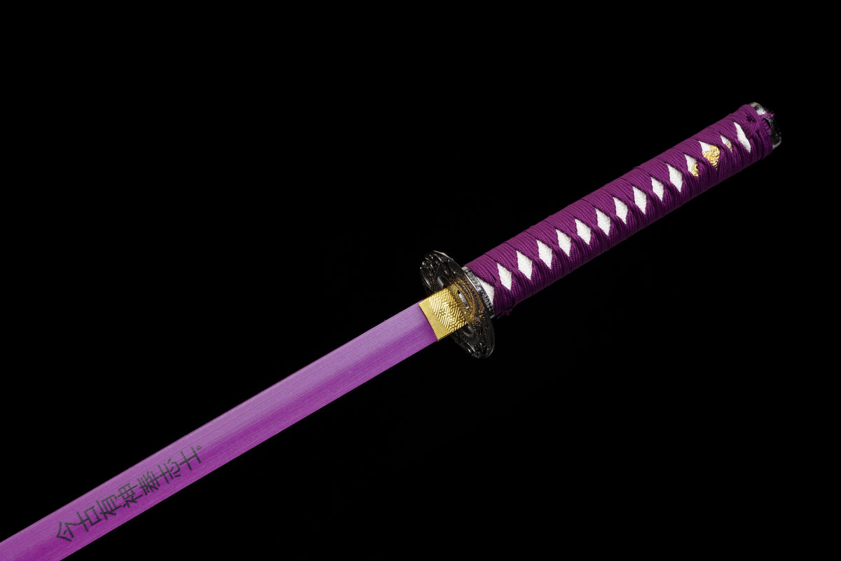 The Last Samurai - Display (Straight) Katana (Purple Blade) Sword - Tophatter Daily Deals