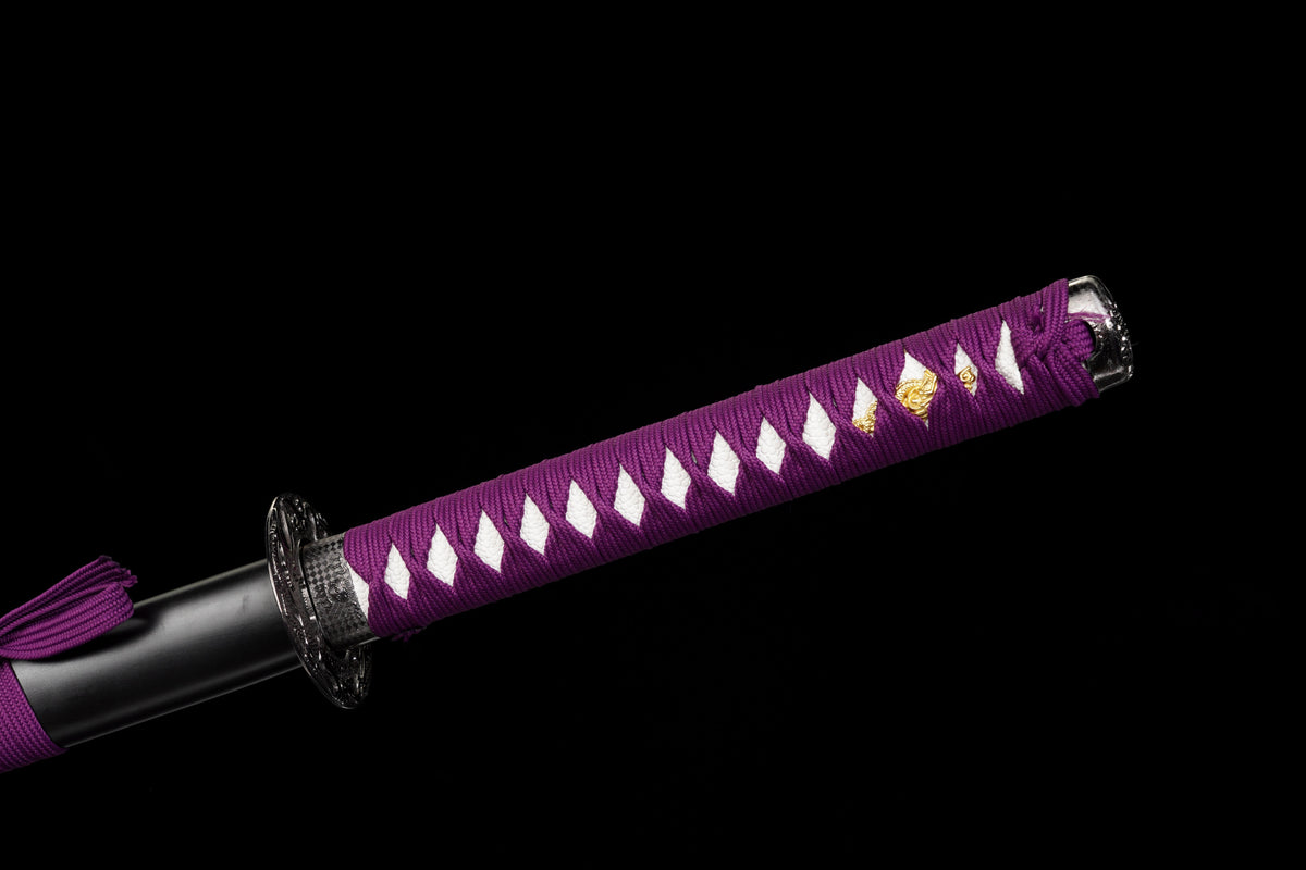 The Last Samurai - Display (Straight) Katana (Purple Blade) Sword - Tophatter Daily Deals