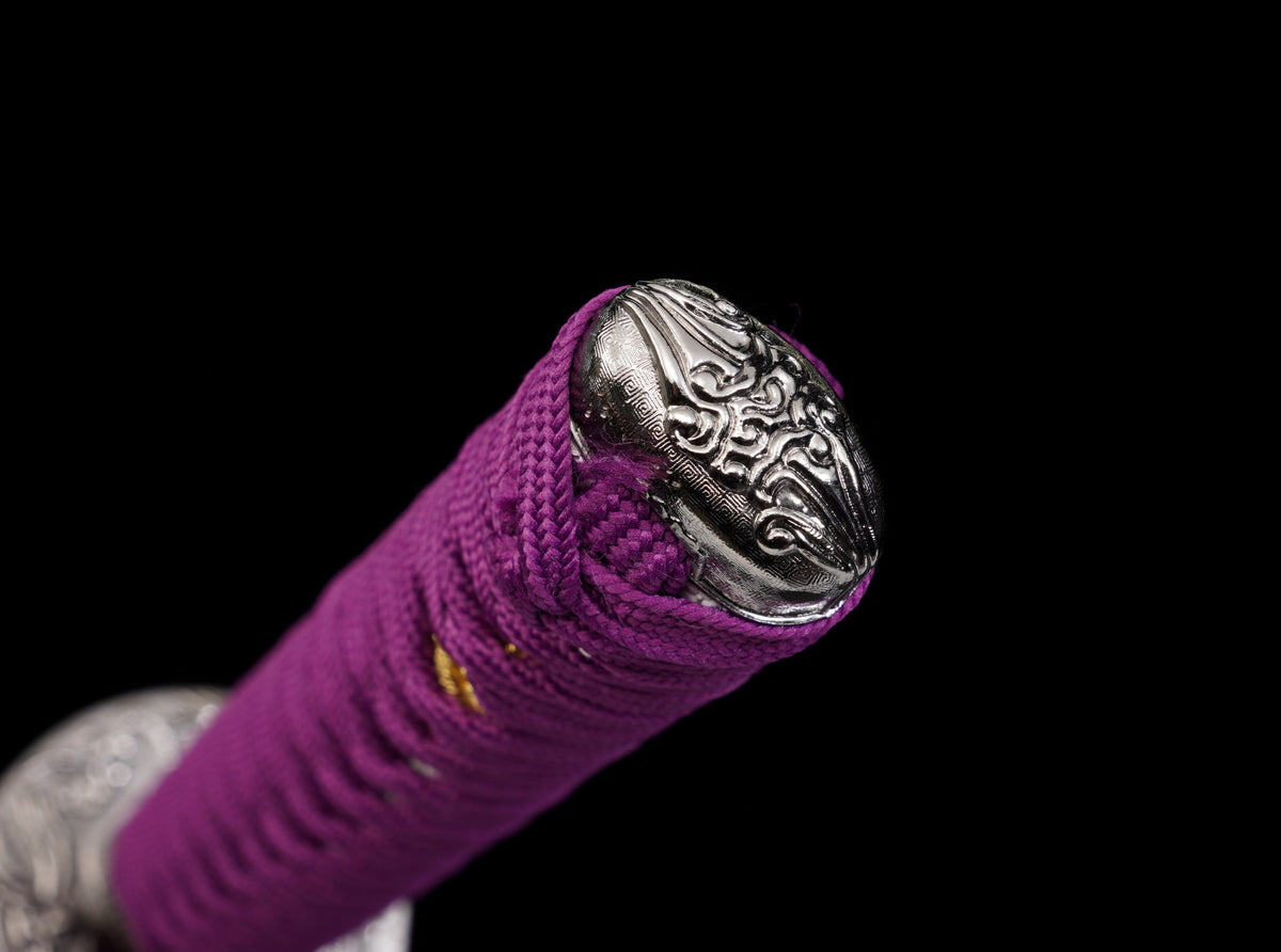 The Last Samurai - Display (Straight) Katana (Purple Blade) Sword - Tophatter Daily Deals