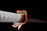 Demon Slayer - Kyojuro Rengoku Red Nichirin Display (Straight Blade) Katana Sword - Tophatter Daily Deals