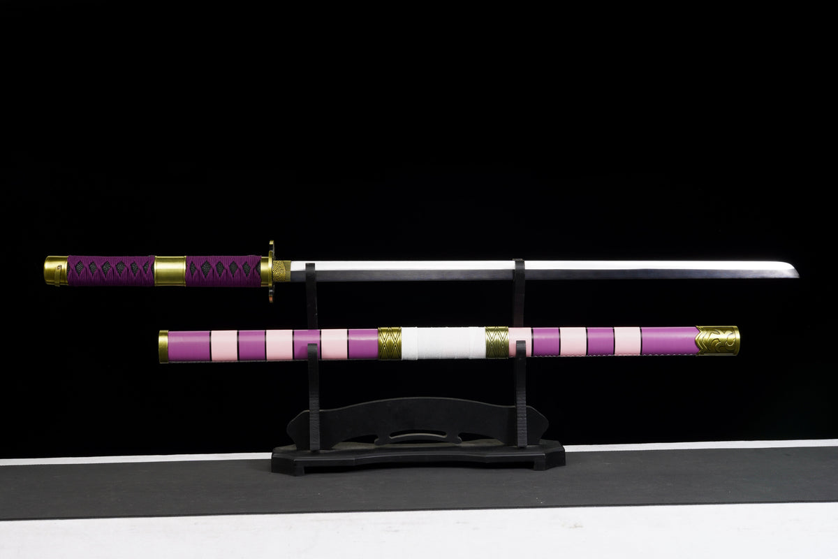 One Piece - Luffy Nidail Kitetsu Display (Straight) Katana Sword - Tophatter Daily Deals
