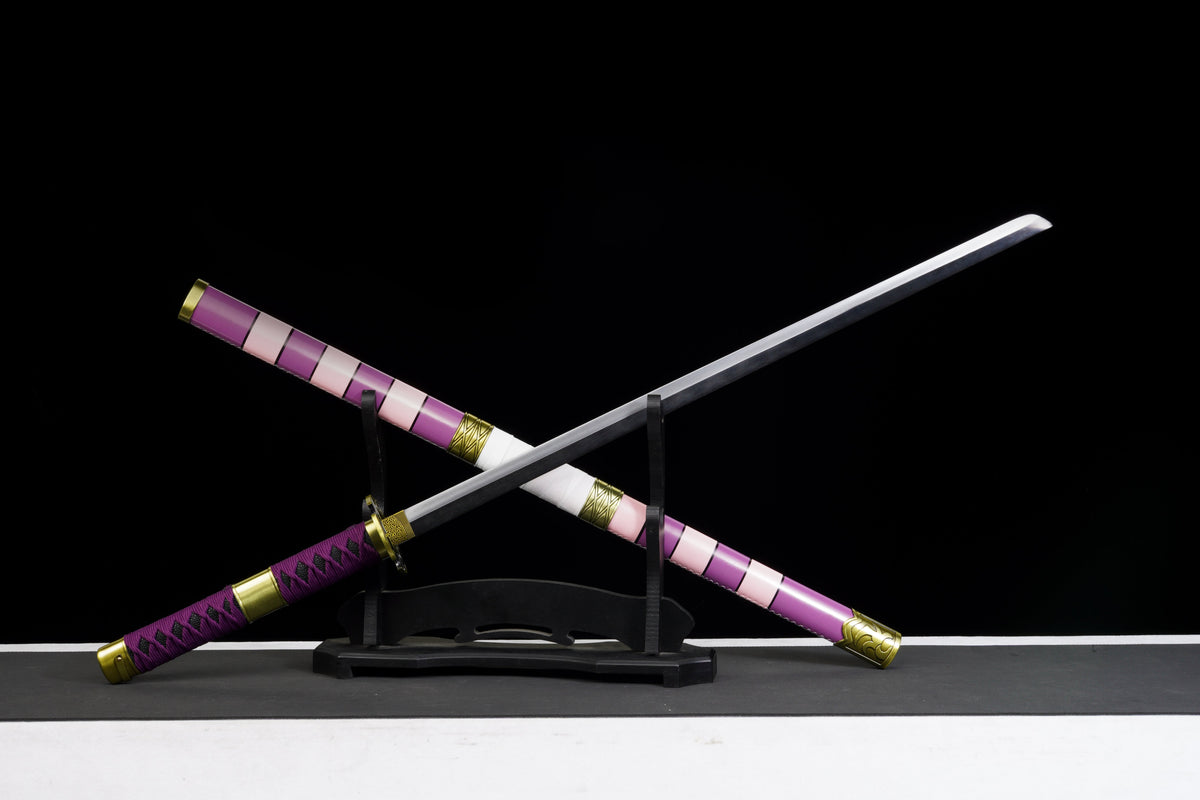 One Piece - Luffy Nidail Kitetsu Display (Straight) Katana Sword - Tophatter Daily Deals