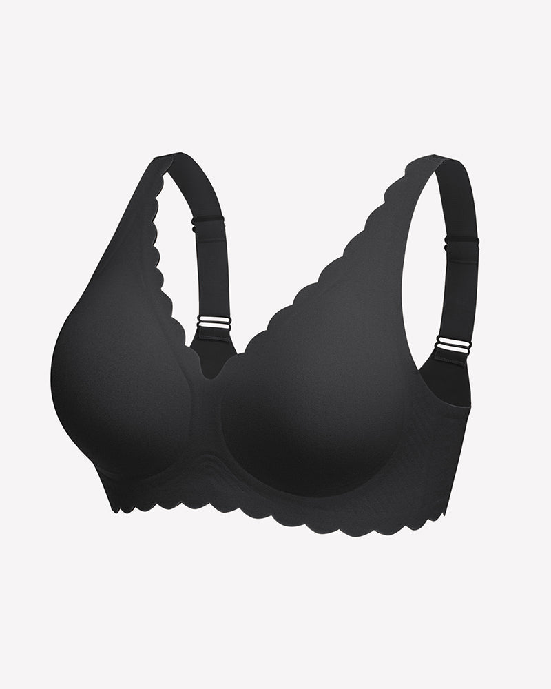 Wireless V Neck Seamless Full Coverage Bra Lingerie Sets-Bras - Tophatter Daily Deals