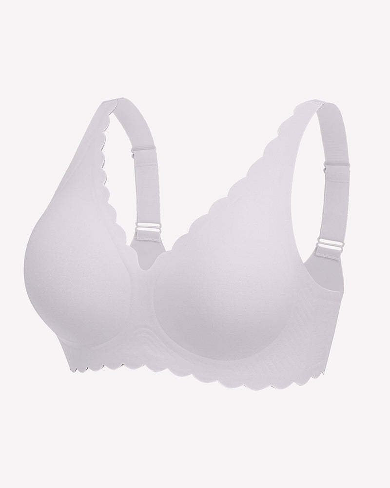 Wireless V Neck Seamless Full Coverage Bra Lingerie Sets-Bras - Tophatter Daily Deals
