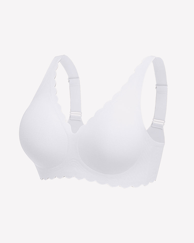 Wireless V Neck Seamless Full Coverage Bra Lingerie Sets-Bras - Tophatter Daily Deals