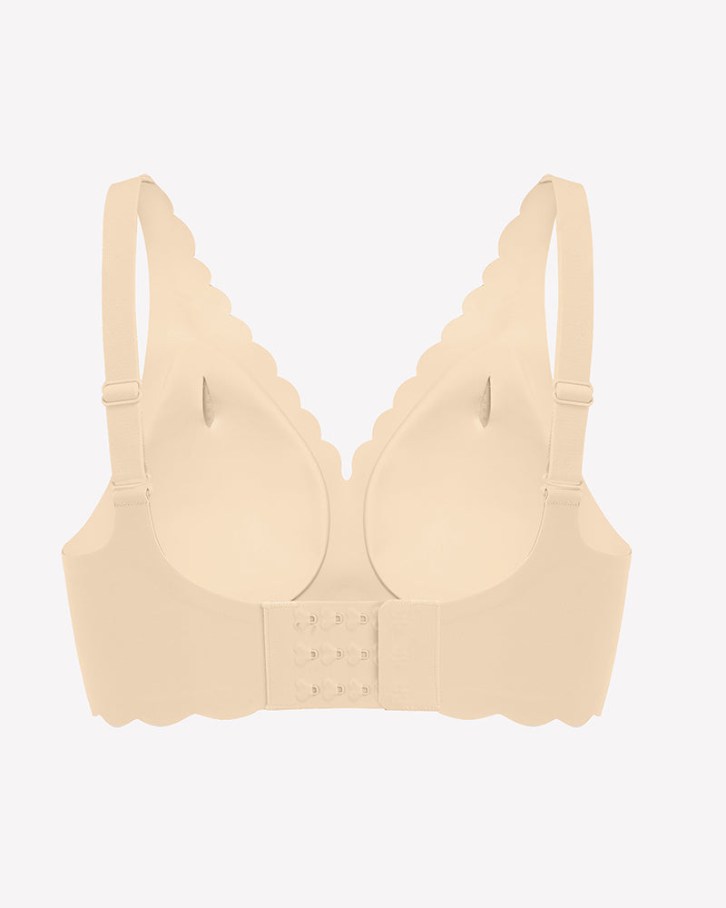 Wireless V Neck Seamless Full Coverage Bra Lingerie Sets-Bras - Tophatter Daily Deals