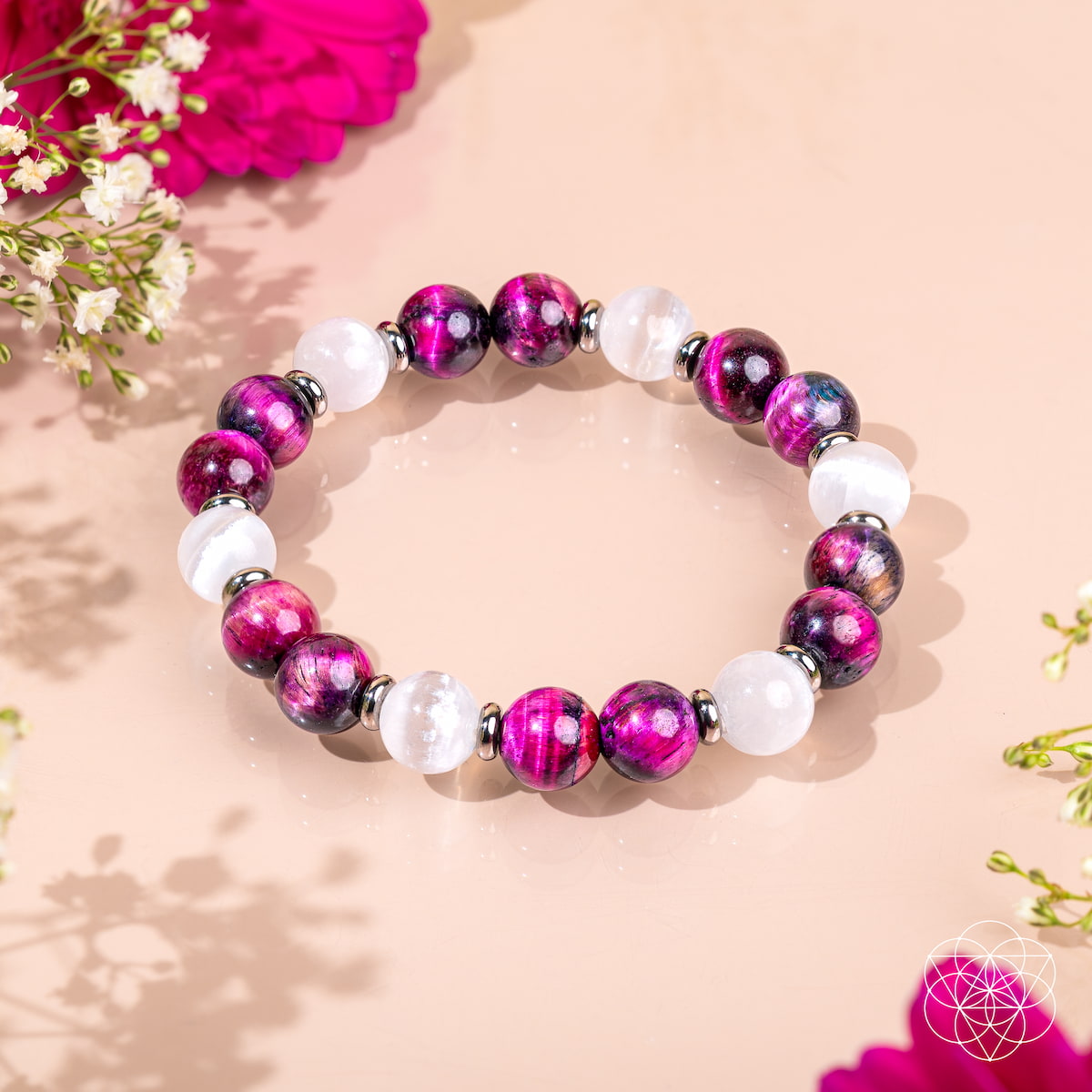 Shape Your Future – Pink Galaxy Tiger’s Eye Bracelet Bracelets - Tophatter Daily Deals