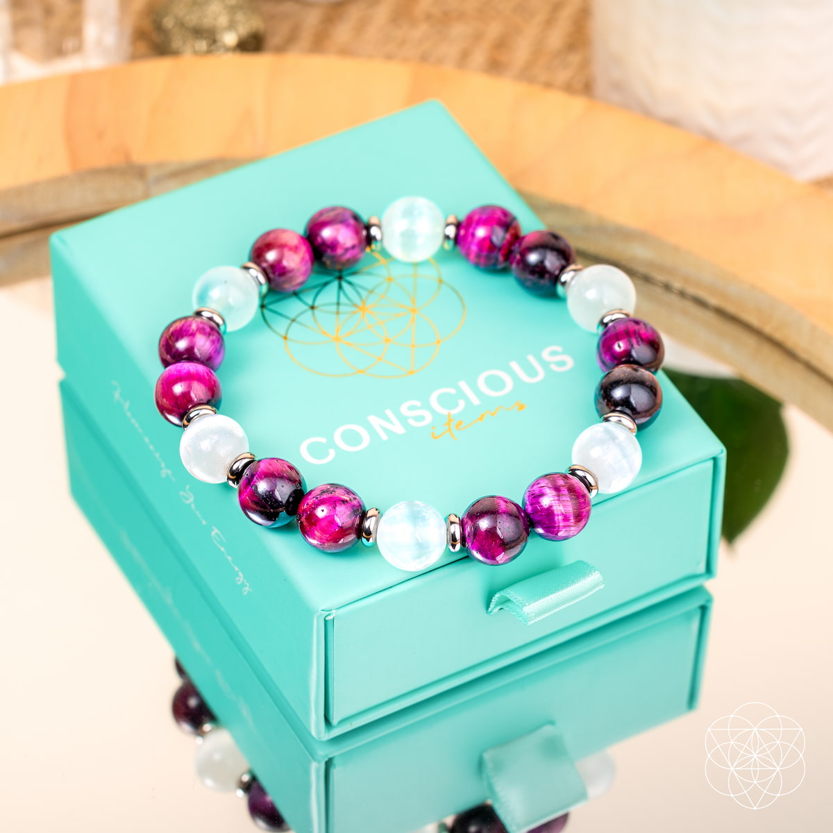 Shape Your Future – Pink Galaxy Tiger’s Eye Bracelet Bracelets - Tophatter Daily Deals