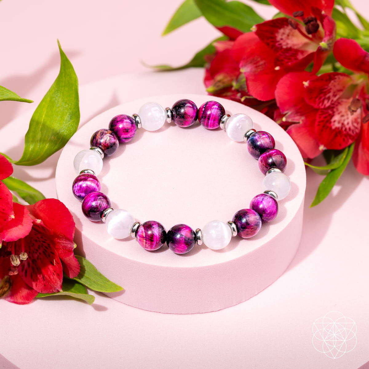 Shape Your Future – Pink Galaxy Tiger’s Eye Bracelet Bracelets - Tophatter Daily Deals