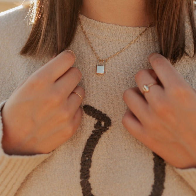 Newport Gold Filled Lock Necklace Necklaces - Tophatter Daily Deals