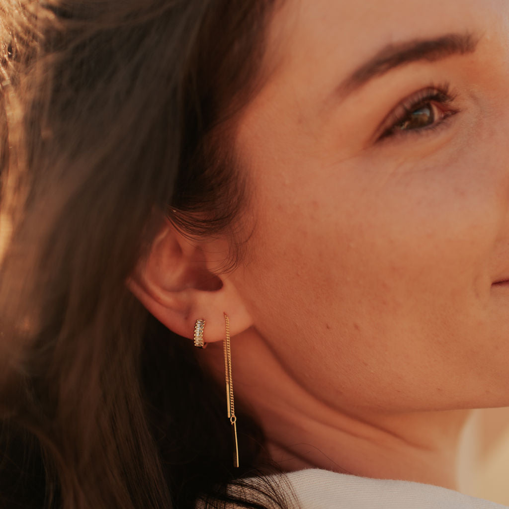Aria Classic Threaders Earrings - Tophatter Daily Deals