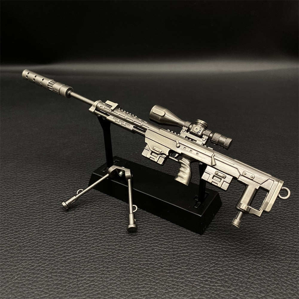 Miniature Metal DSR-1 Sniper Rifle 14.5CM/5.7" With Metal Stand - Tophatter Daily Deals