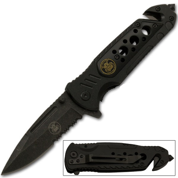 Don't Tread On Me Tactical Rescue Spring Assisted Knife - TOPHATTER'S ARMORY DEALS Collectible Weapons - Tophatter Daily Deals