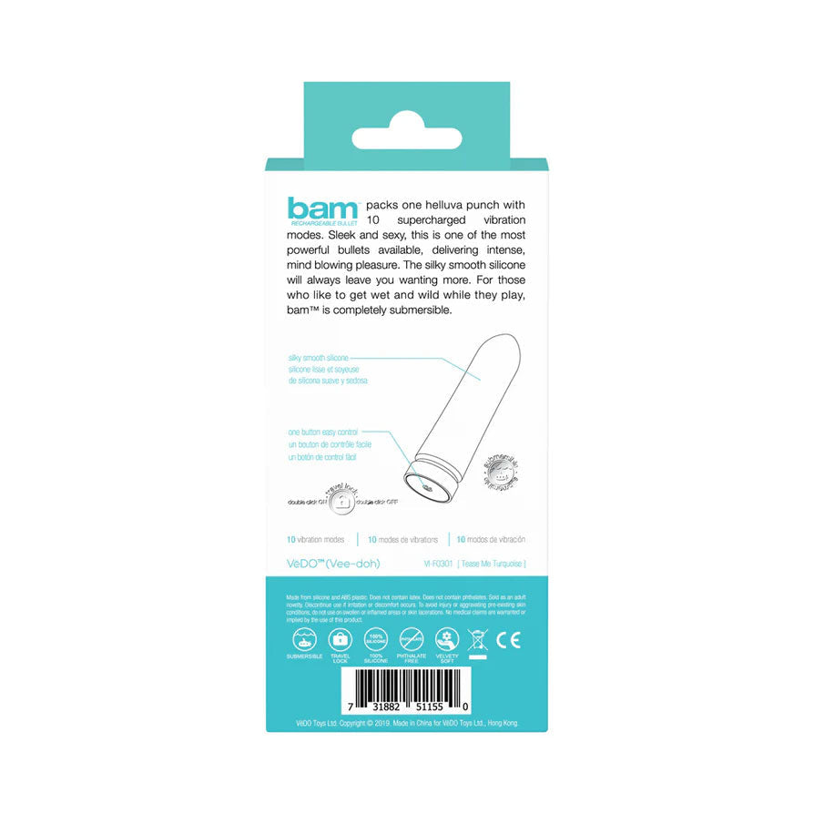 VeDO Bam Bullet Vibrator With 10 Vibration Modes > Vibrators > Mini Vibrators - Tophatter Daily Deals