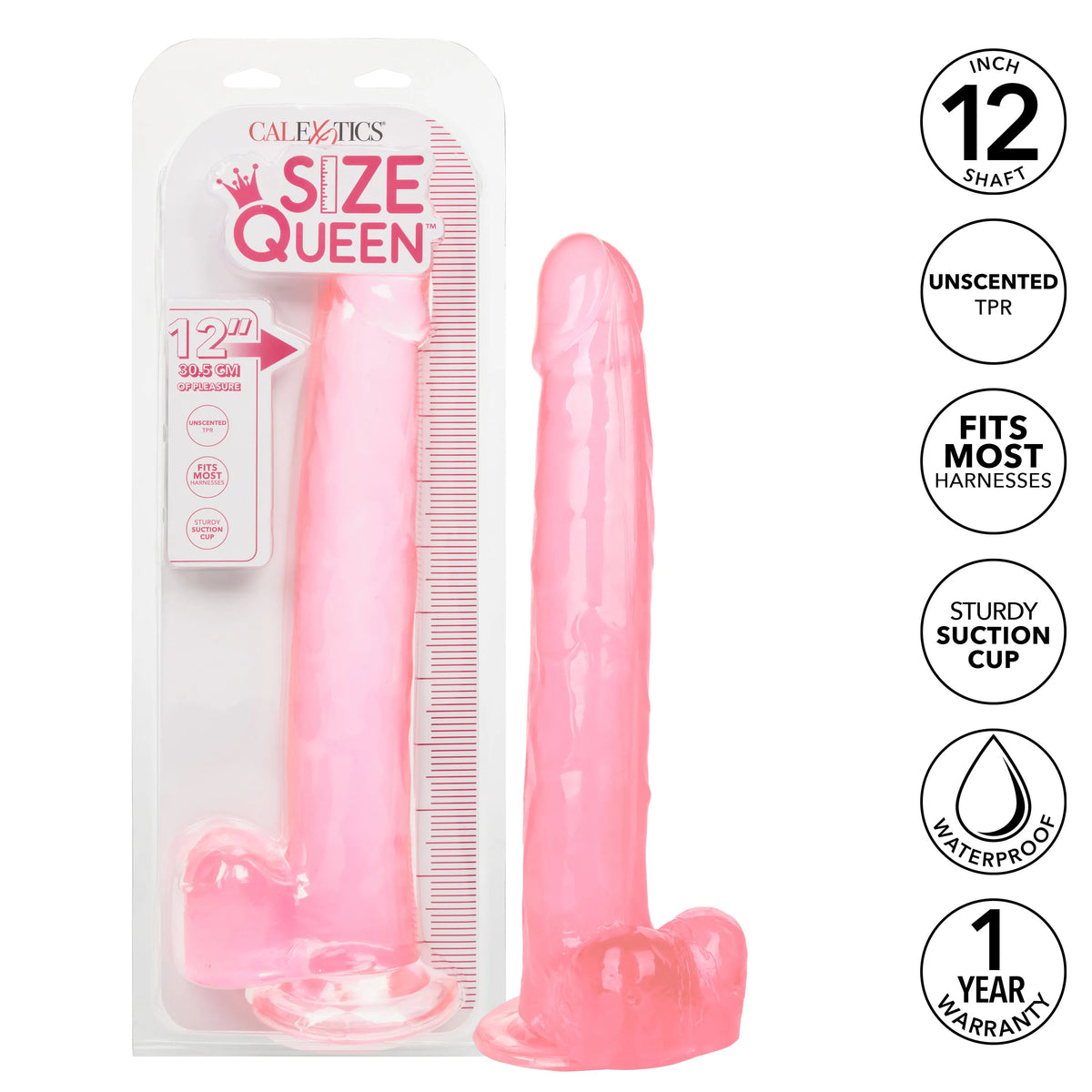 Size Queen 12 Inch Realistic Dildo – Firm 30.5 Cm Dildo > Dildos > Large Dildos - Tophatter Daily Deals