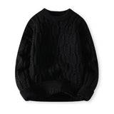 Warm Men’s Sweater - Cable Knit, Chunky, For Winter Black - Tophatter Daily Deals