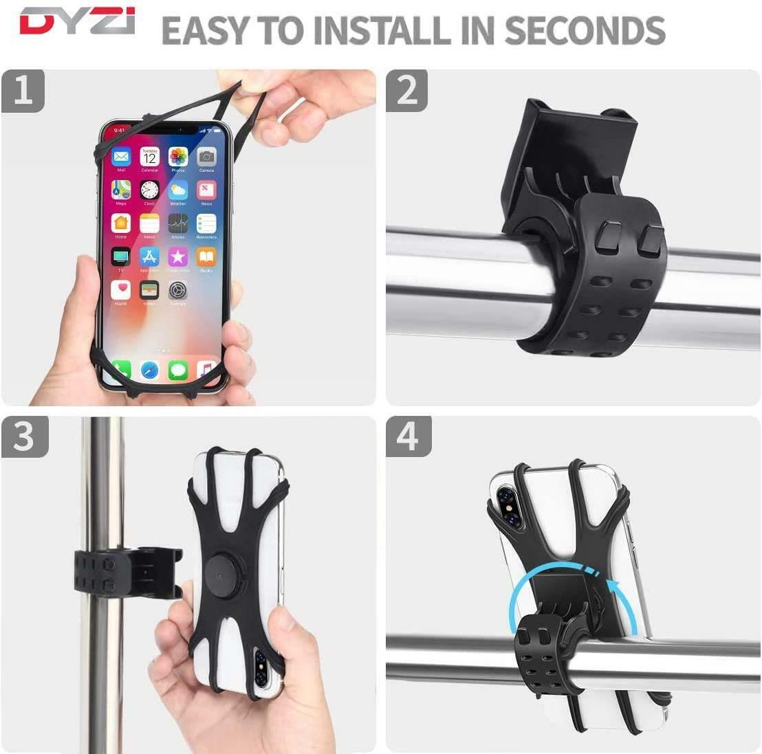 Waterproof Phone Mount for Bike - Bike Bycycle Waterproof 360° 4" to 6.5" Phone Holder Mount Detachable Cycling - Tophatter Daily Deals