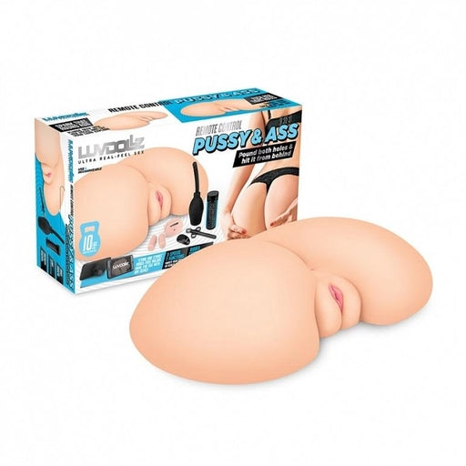 Luvdollz Remote Control Vibrating Pussy and Ass Masturbator Cream 8 Pounds > Sex Toys For Men > Assbators - Tophatter Daily Deals