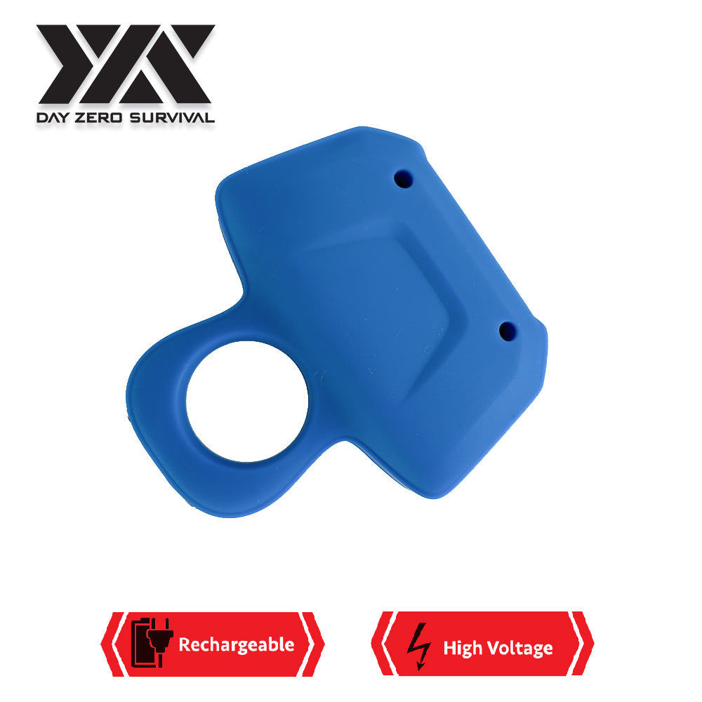 DZS Blue Ring Self Defense Knuckle Mini Stun Gun Rechargeable - TOPHATTER'S ARMORY DEALS Collectible Weapons - Tophatter Daily Deals