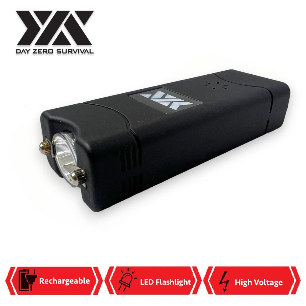 DZS Rechargeable Self Defense Mini Stun Gun With FlashLight and Panic Alarm - TOPHATTER'S ARMORY DEALS Collectible Weapons - Tophatter Daily Deals
