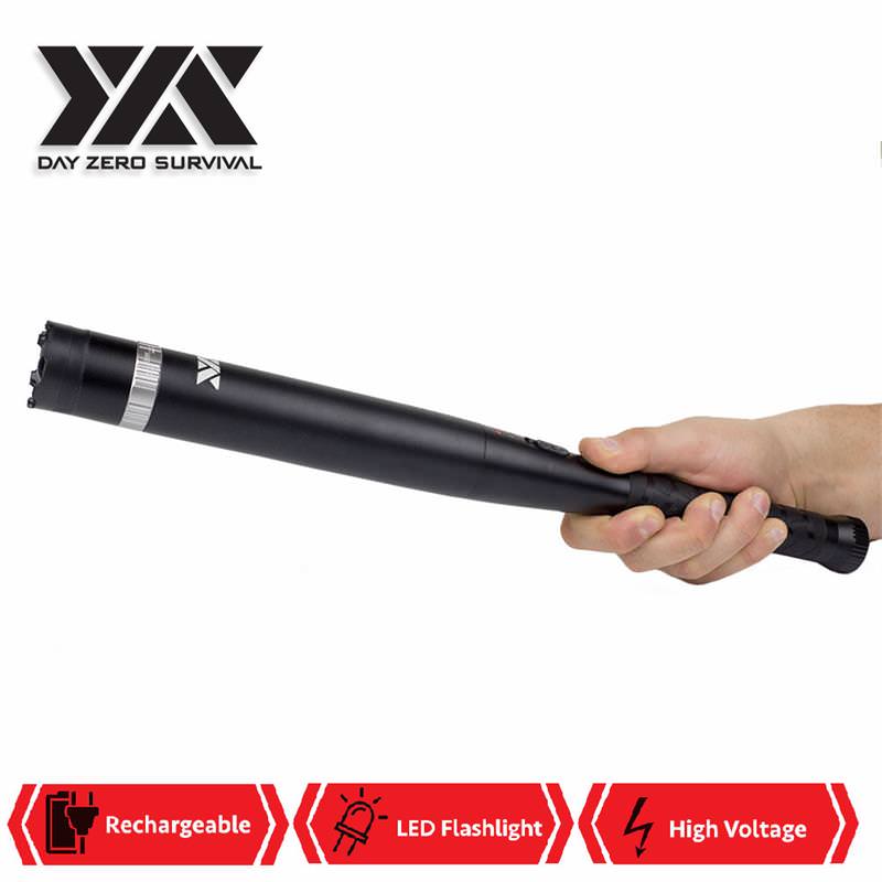 DZS Aluminum Stun Baton FlashLight BAT Stun Gun For Self Defense - Tophatter's Guns'N'Weapons Store Collectible Weapons - Tophatter Daily Deals