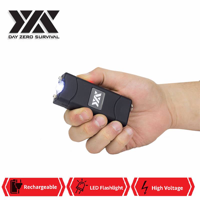 DZS Ultra Mini Stun Gun Rechargeable With LED Light, Holster and KeyRing Collectible Weapons - Tophatter Daily Deals