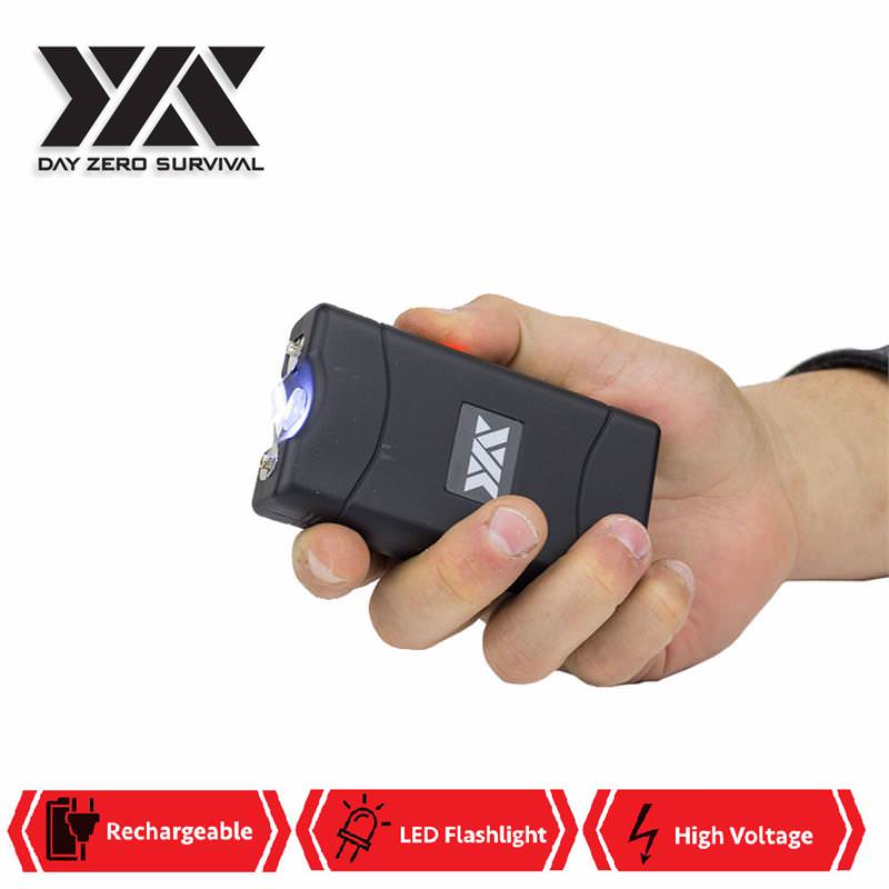 DZS 10 Million Volt Self Defense Stun Gun With Rechargeable LED FlashLight - Tophatter's Guns'N'Weapons Store Collectible Weapons - Tophatter Daily Deals