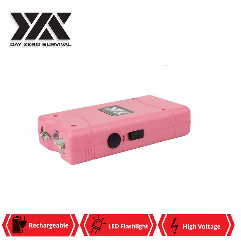 DZS 10 Million Volt Self Defense Pink Stun Gun Rechargeable LED FlashLight - Tophatter's Guns'N'Weapons Store Collectible Weapons - Tophatter Daily Deals