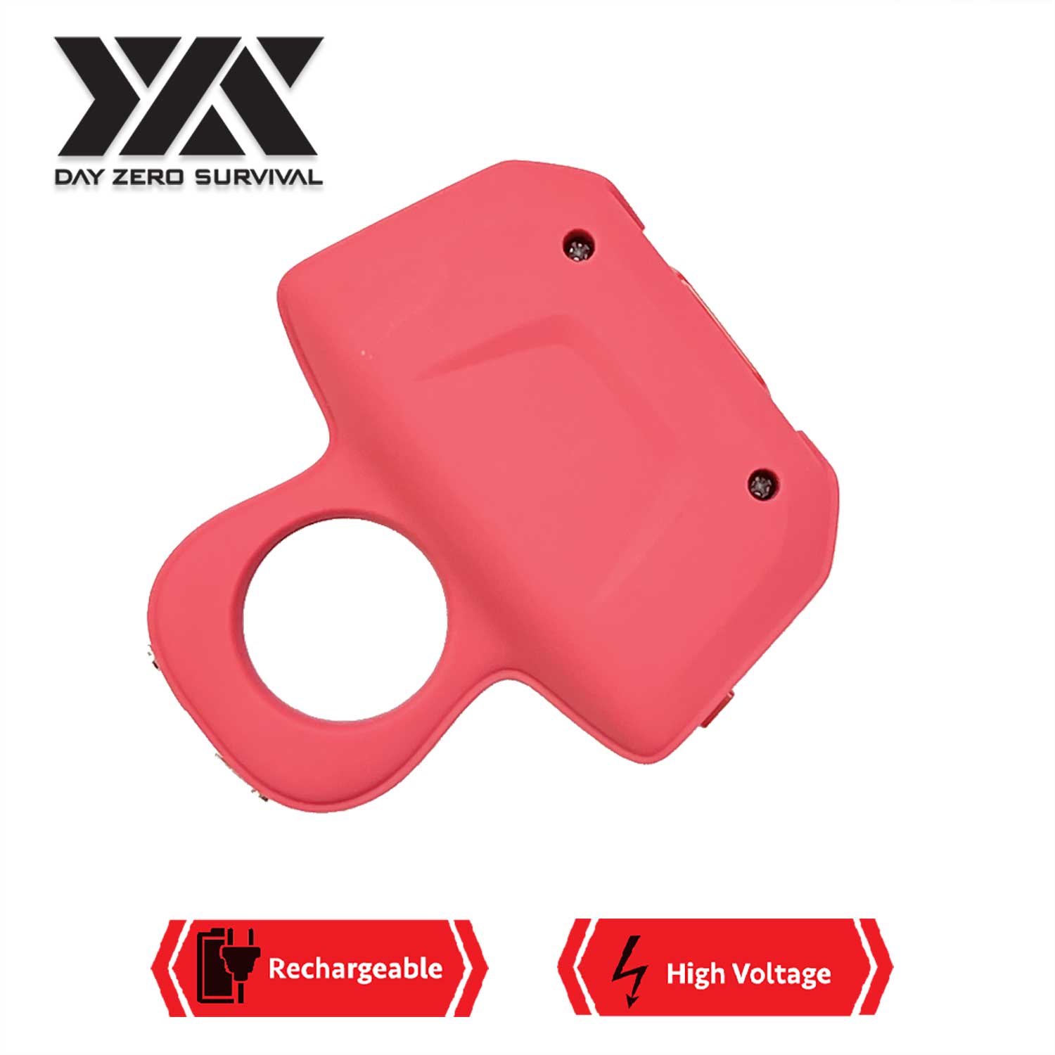 DZS Pink Ring Self Defense Knuckle Mini Stun Gun Rechargeable - TOPHATTER'S ARMORY DEALS Collectible Weapons - Tophatter Daily Deals