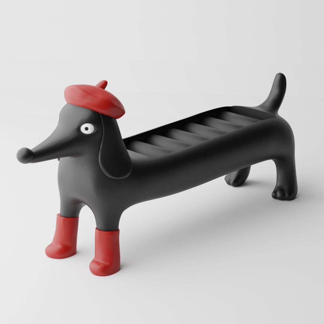 Dachshund Jewelry Holder Retro Black Decor - Tophatter Daily Deals