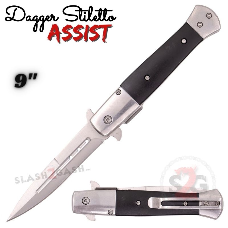 Dagger Stiletto Assist Knife Italian Style 9