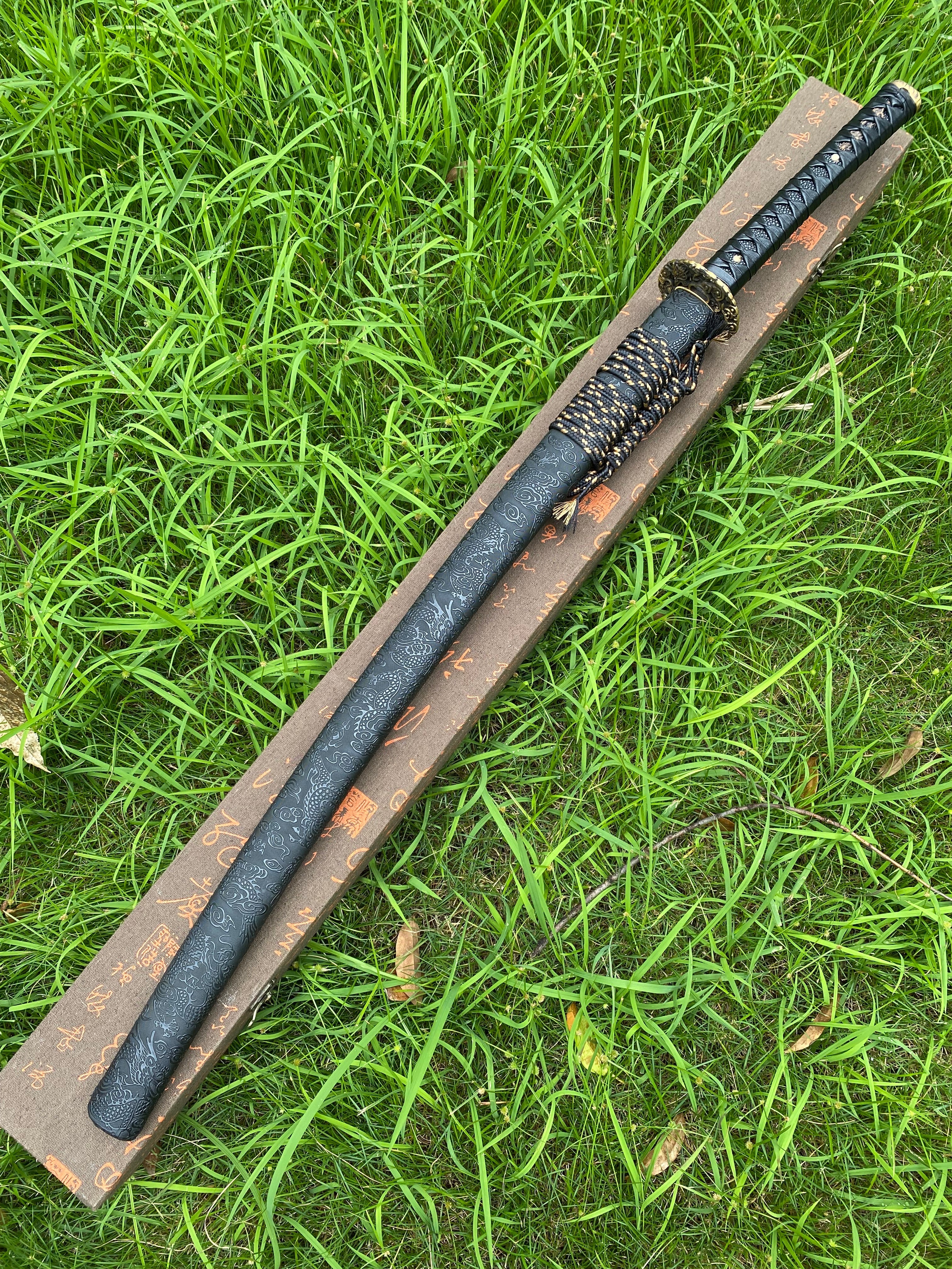 Red Dragon Blade Damascus Steel Katana - Tophatter Daily Deals