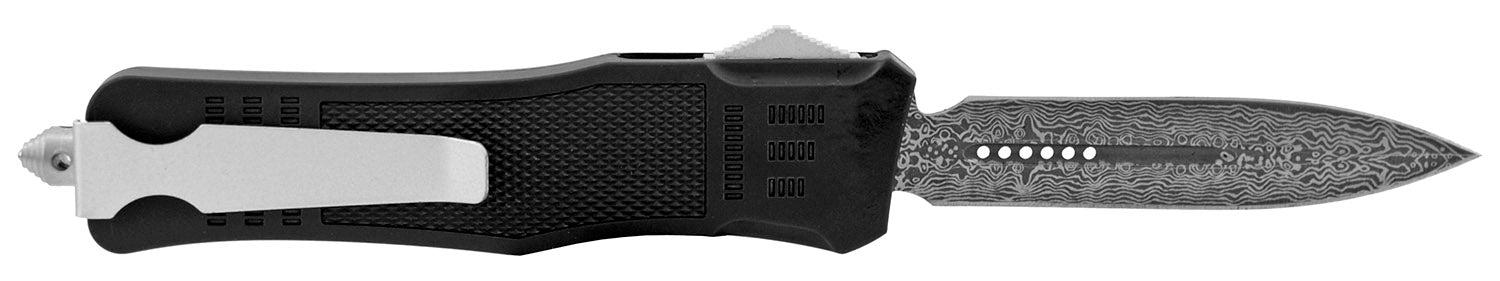 Damascus Etched Commando OTF Knife D/A Auto Switchblade - Asst. Knife-OTF - Tophatter Daily Deals