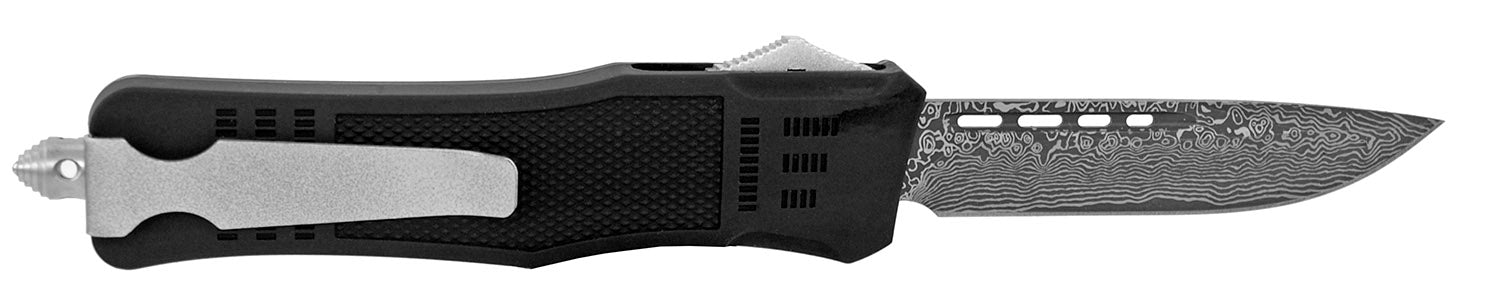 Damascus Etched Commando OTF Knife D/A Auto Switchblade - Asst. Knife-OTF - Tophatter Daily Deals