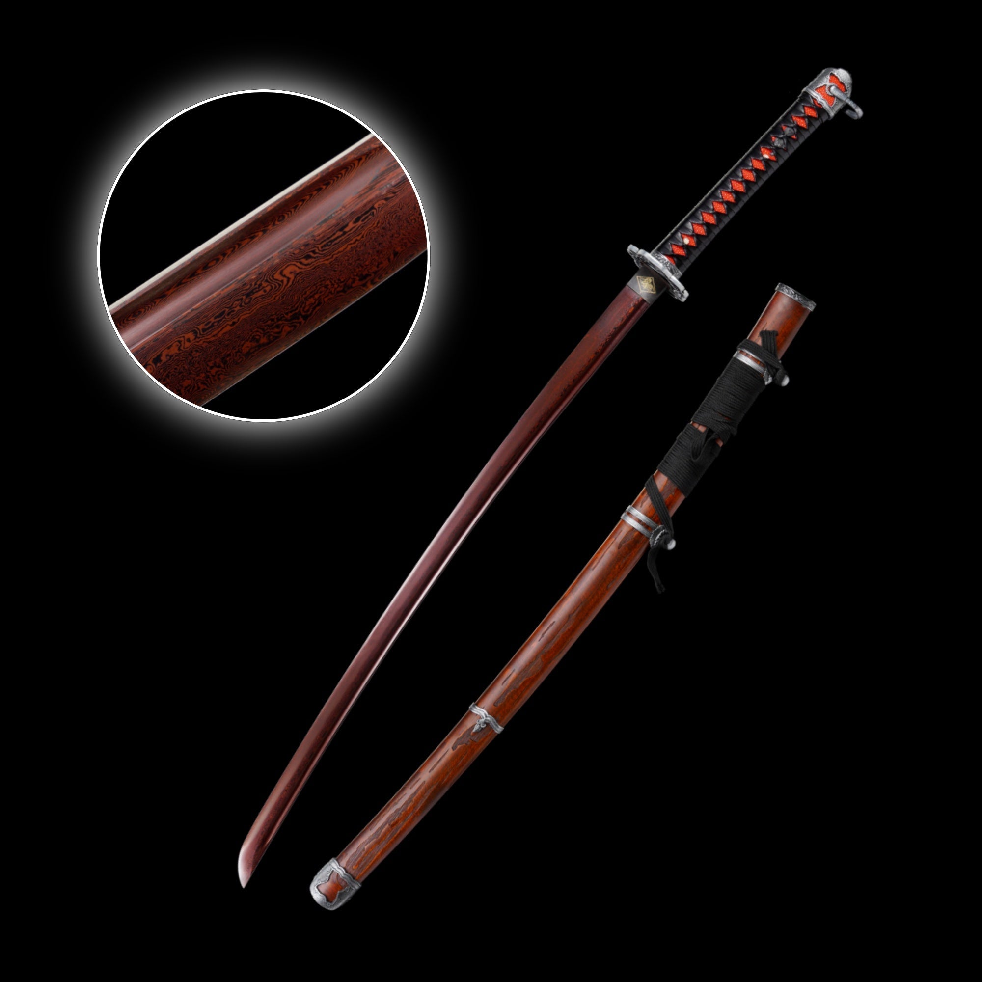 Life-Size Damascus Steel Gracious Gift of Tears Katana - Tophatter Daily Deals