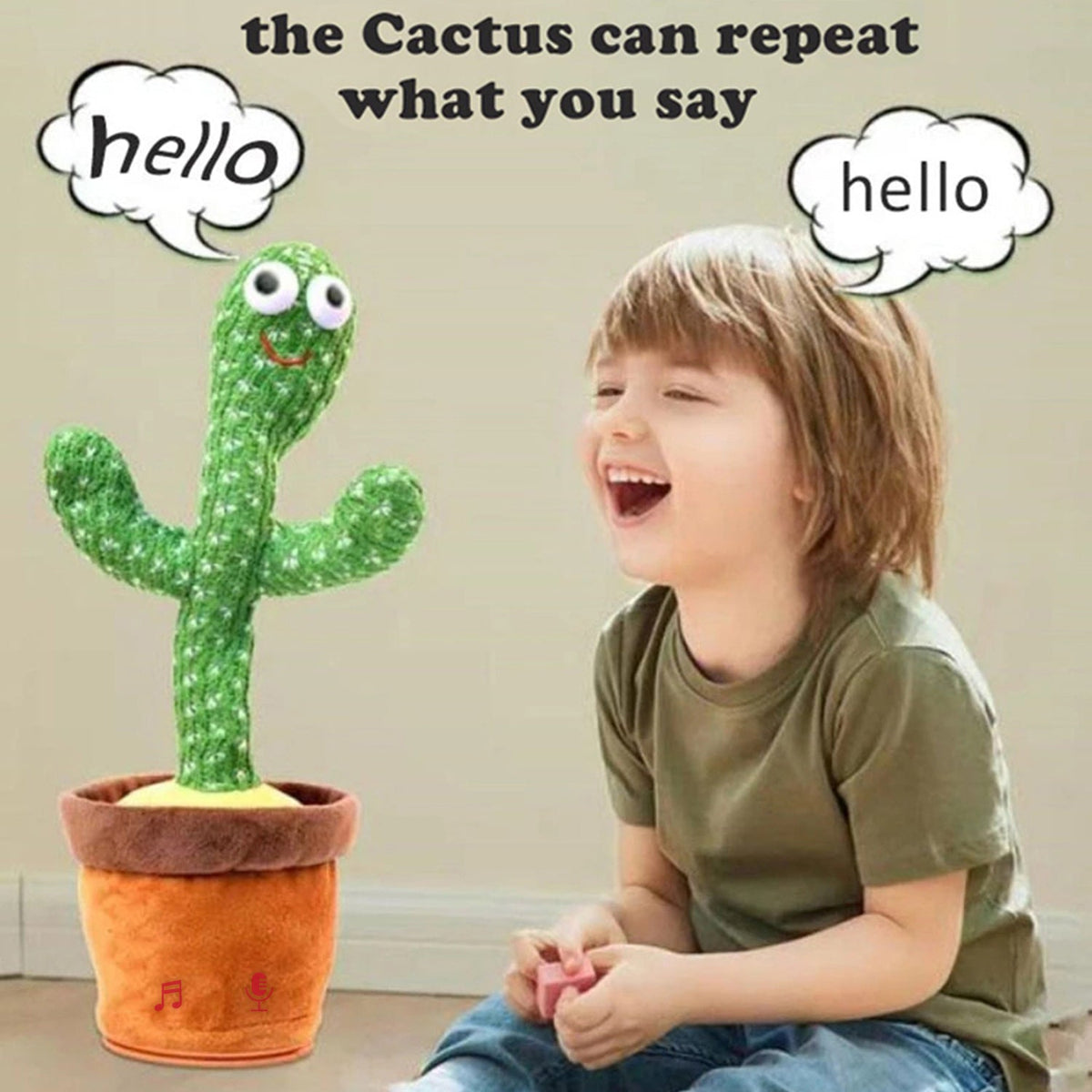 Dancing Cactus Mimicking Toy, USB-C Rechargeable Toys & Games - Tophatter Daily Deals