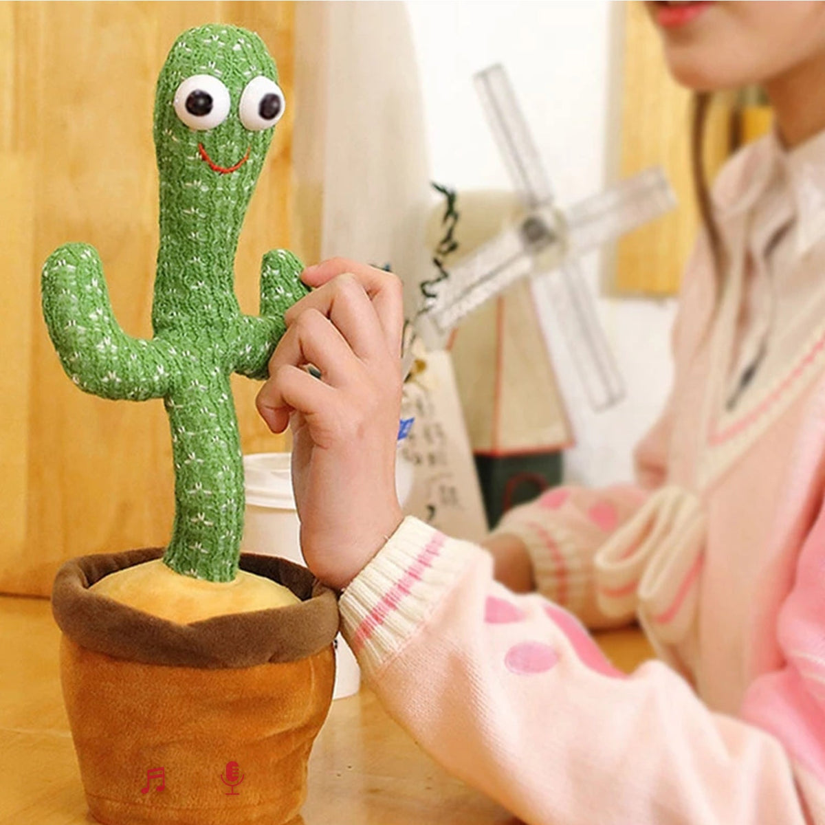 Dancing Cactus Mimicking Toy, USB-C Rechargeable Toys & Games - Tophatter Daily Deals