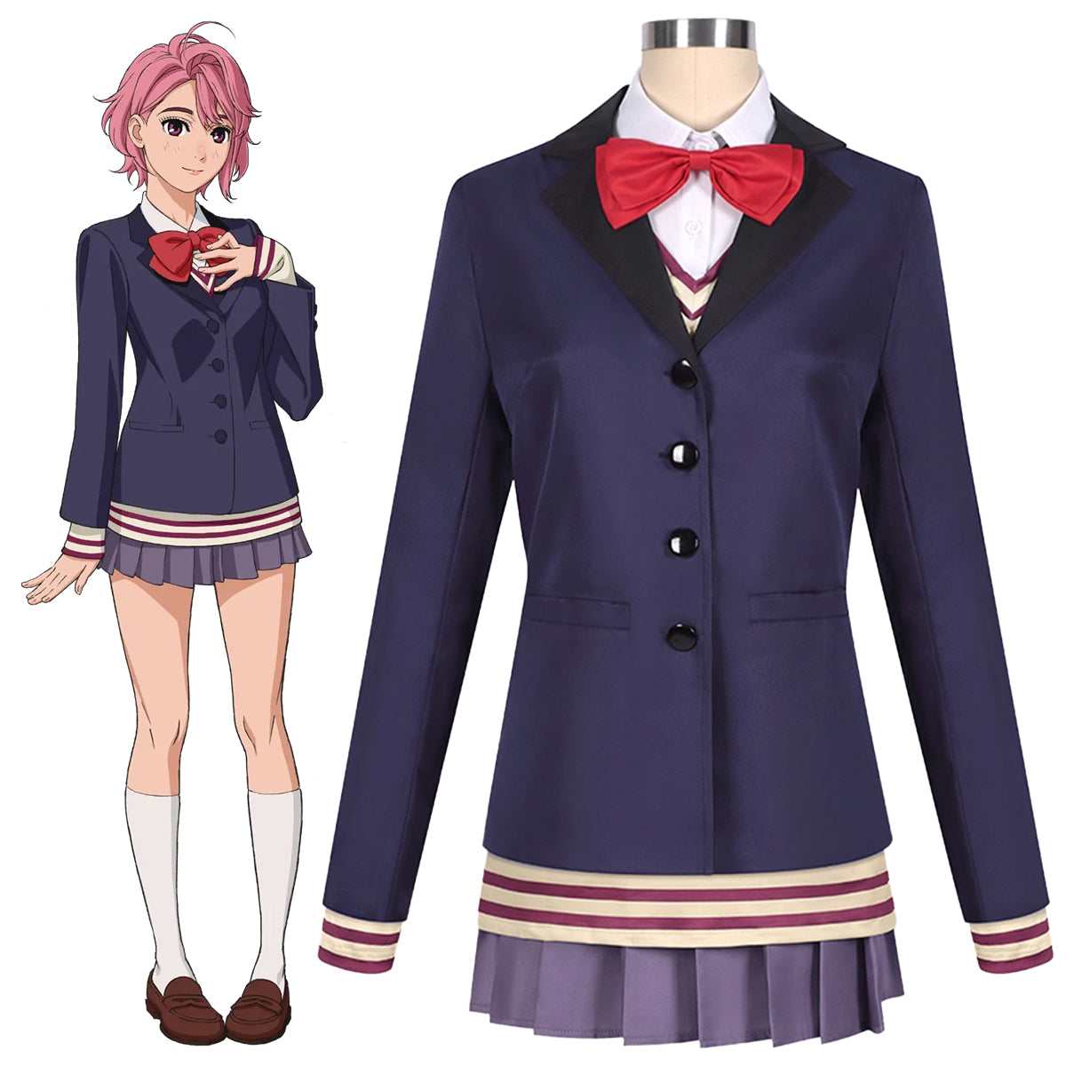 Dandadan Aira Shiratori Uniform Cosplay Costume Costume - Tophatter Daily Deals