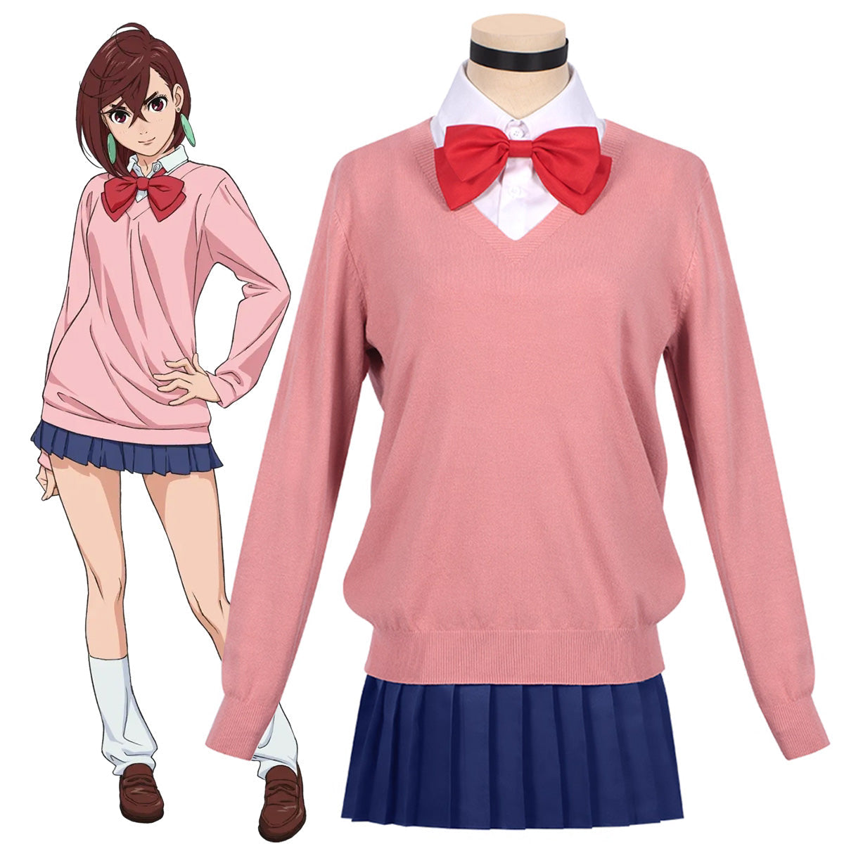 Dandadan Momo Ayase Uniform Cosplay Costume Costume - Tophatter Daily Deals