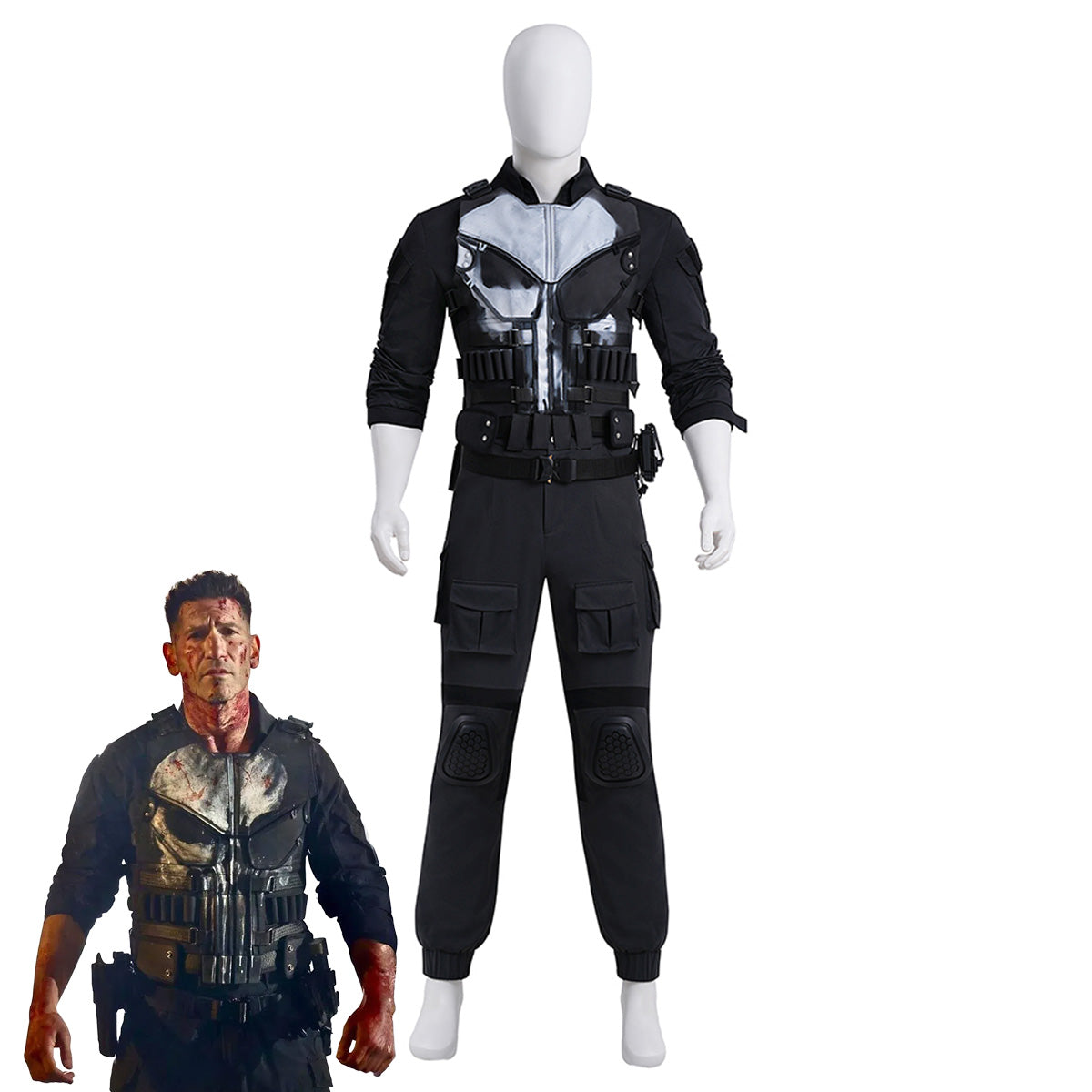 Daredevil: Born Again Daredevil Frank Castle The Punisher Cosplay Costume Costume - Tophatter Daily Deals