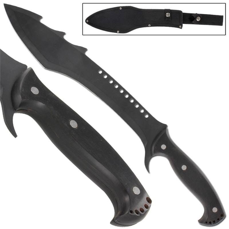 Dark Demon's Revenge Full Tang Sawback Machete - Tophatter's Army Products & Self Defense Collectible Weapons - Tophatter Daily Deals