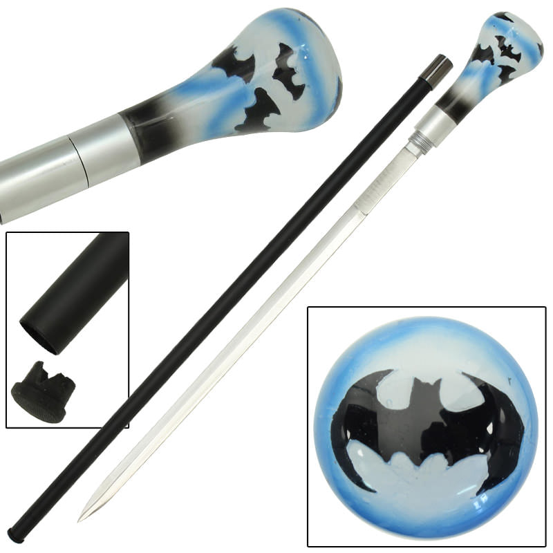 Dark Knight Crusader Removable Blade Midnight Sword Cane - Tophatter's Guns'N'Weapons Store Collectible Weapons - Tophatter Daily Deals