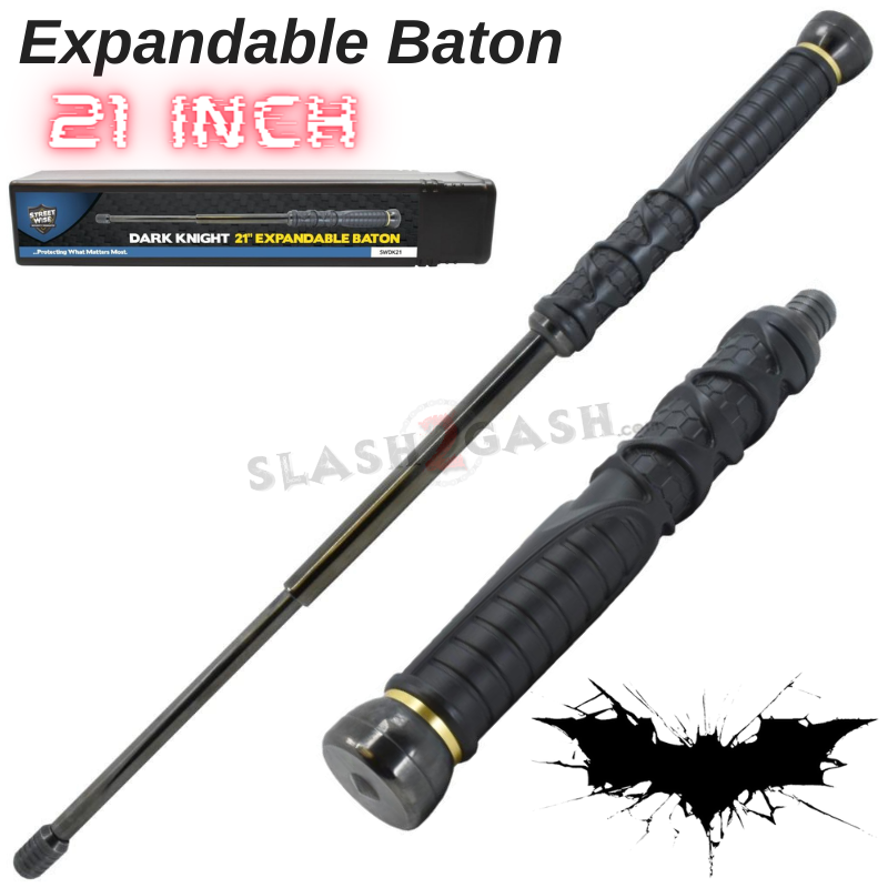 Dark Knight Baton Expandable Steel Defense Stick - Streetwise 21