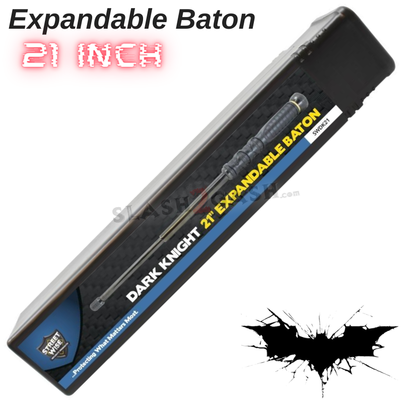 Dark Knight Baton Expandable Steel Defense Stick - Streetwise 21