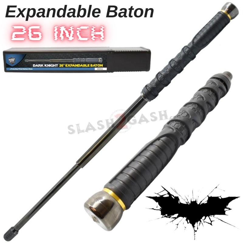 Dark Knight Baton Expandable Steel Defense Stick - Streetwise 26" 26" SD-Baton - Tophatter Daily Deals