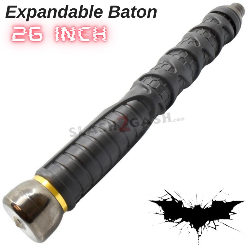 Dark Knight Baton Expandable Steel Defense Stick - Streetwise 26