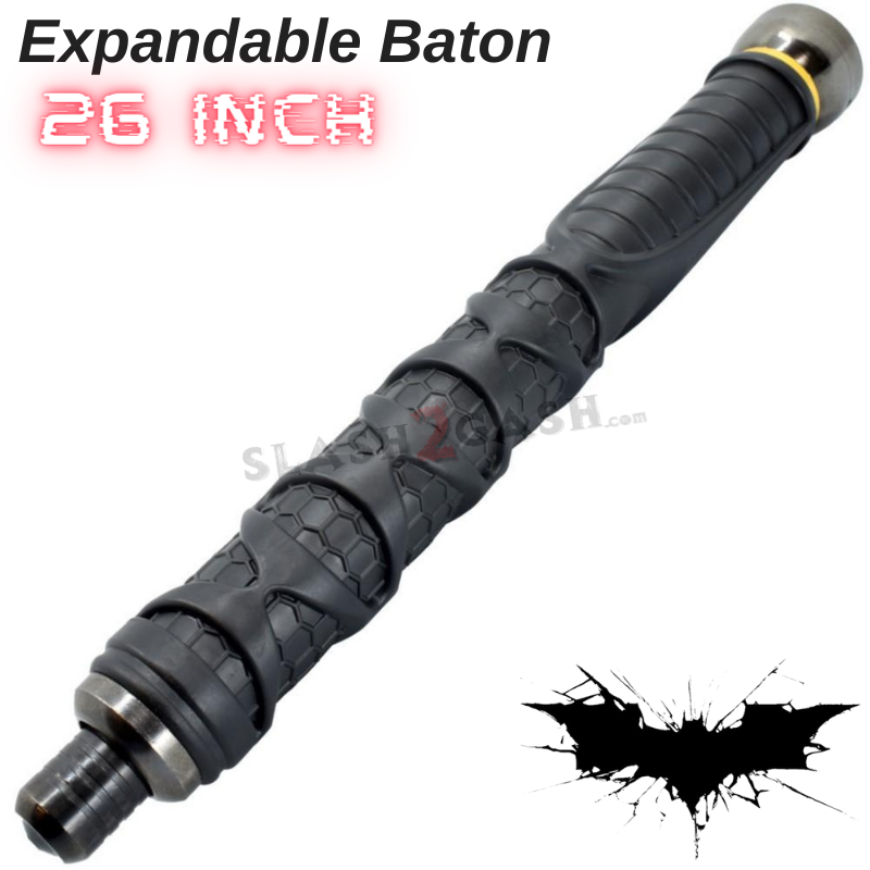 Dark Knight Baton Expandable Steel Defense Stick - Streetwise 26