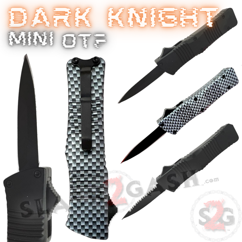 Dark Knight Mini OTF Knife Small Automatic Switchblade - Asst. colors Knife-OTF - Tophatter Daily Deals