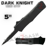 Dark Knight Mini OTF Knife Small Automatic Switchblade - Asst. colors Black - Double Edge Serrated Knife-OTF - Tophatter Daily Deals